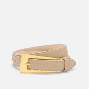 AUREUM Tan Belt with Gold Buckle